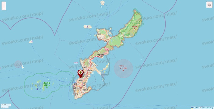 沖縄県のタックルベリーの店舗地図