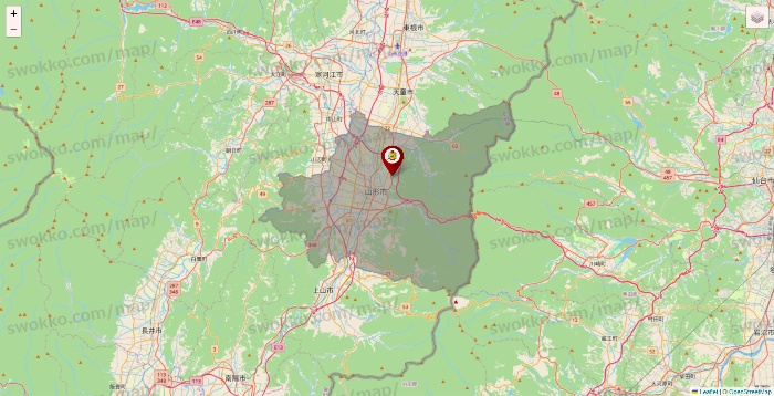 山形県のタックルベリーの店舗地図