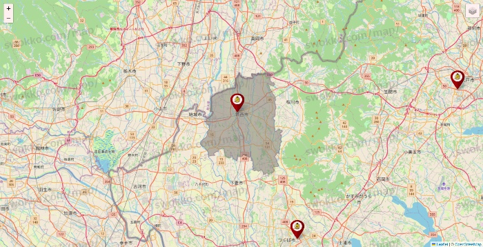 茨城県のタックルベリーの店舗地図