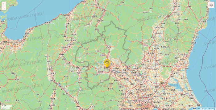 群馬県のサンキューマートの店舗地図