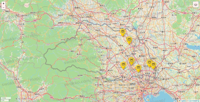 埼玉県のサンキューマートの店舗地図