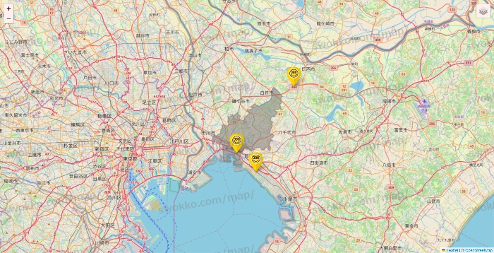 千葉県のサンキューマートの店舗地図