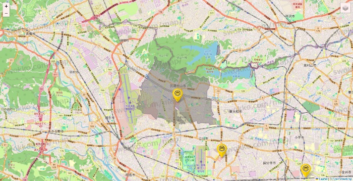 東京都のサンキューマートの店舗地図