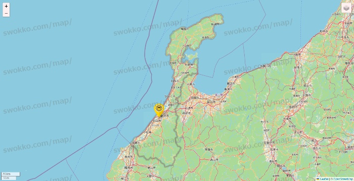 石川県のサンキューマートの店舗地図
