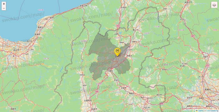 長野県のサンキューマートの店舗地図