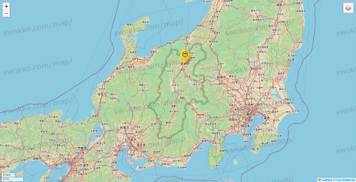 長野県のサンキューマートの店舗地図