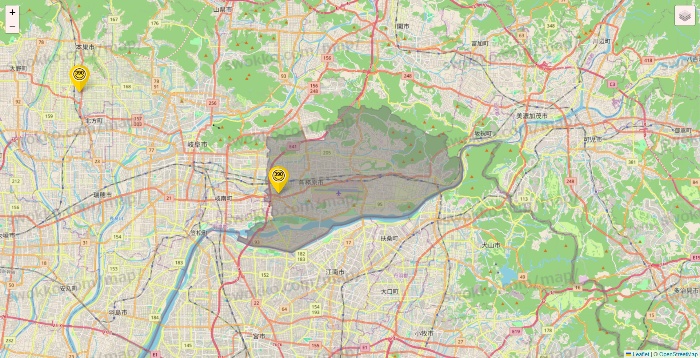 岐阜県のサンキューマートの店舗地図