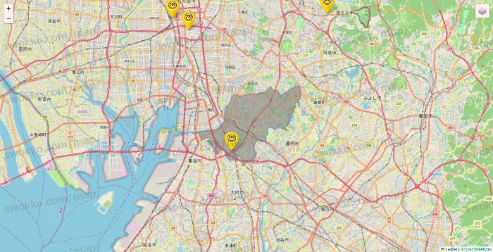 愛知県のサンキューマートの店舗地図