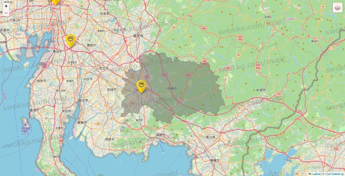 愛知県のサンキューマートの店舗地図