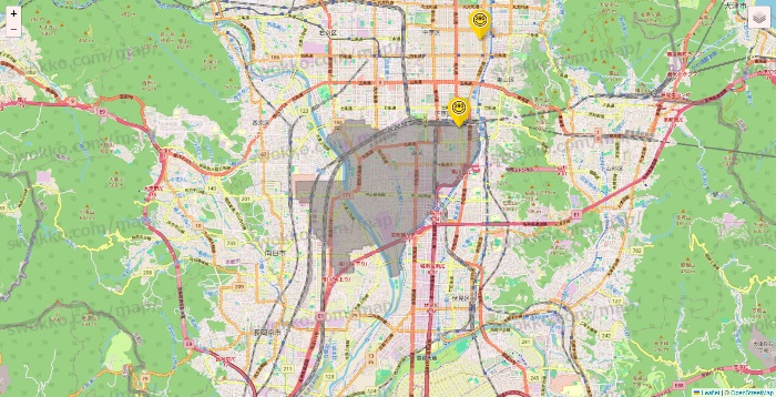 京都府のサンキューマートの店舗地図