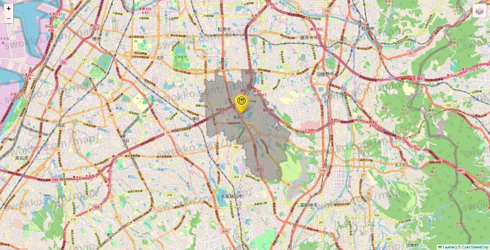 大阪府のサンキューマートの店舗地図