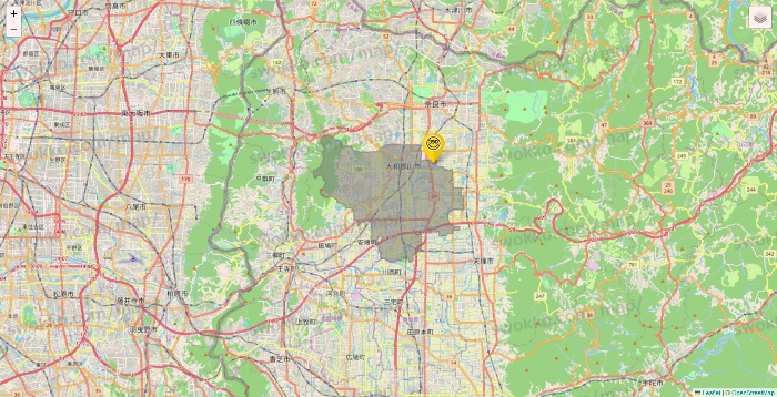 奈良県のサンキューマートの店舗地図