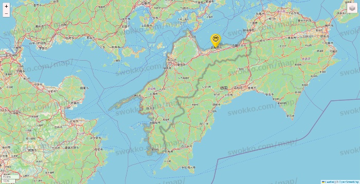 愛媛県のサンキューマートの店舗地図