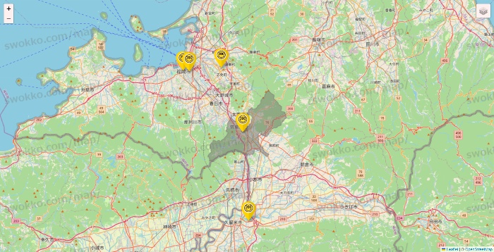 福岡県のサンキューマートの店舗地図
