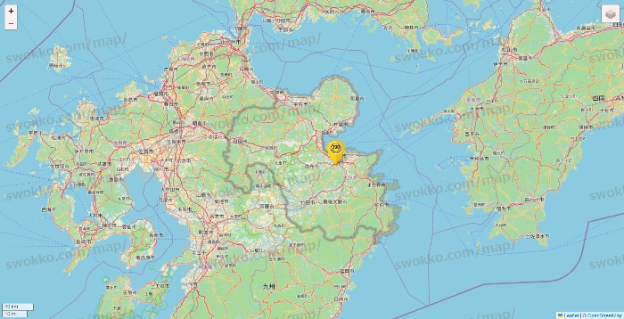 大分県のサンキューマートの店舗地図