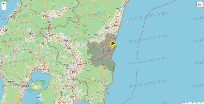 宮崎県のサンキューマートの店舗地図