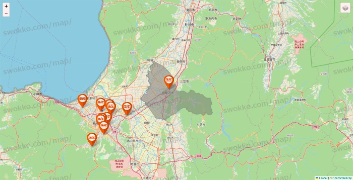 北海道のザ・ビッグの店舗地図