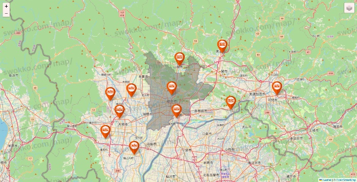 岐阜県のザ・ビッグの店舗地図