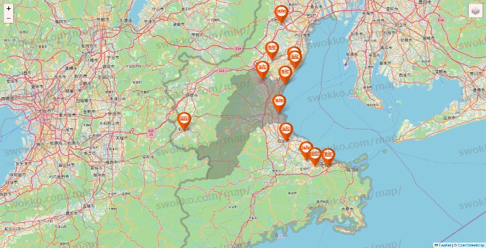 三重県のザ・ビッグの店舗地図