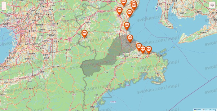 三重県のザ・ビッグの店舗地図