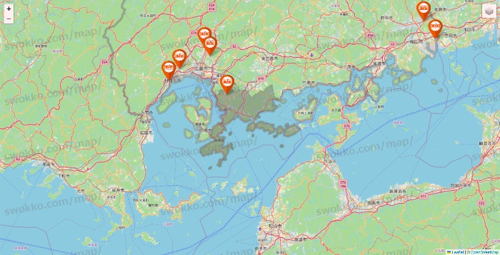 広島県のザ・ビッグの店舗地図