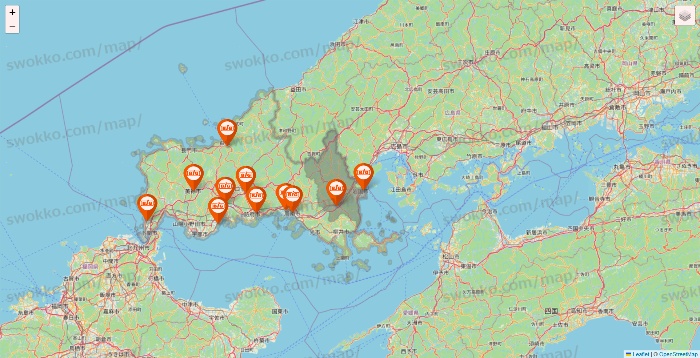 山口県のザ・ビッグの店舗地図