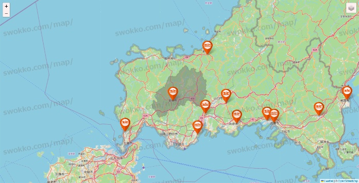 山口県のザ・ビッグの店舗地図