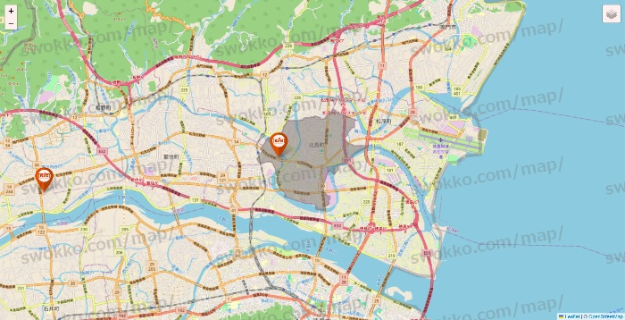 徳島県のザ・ビッグの店舗地図