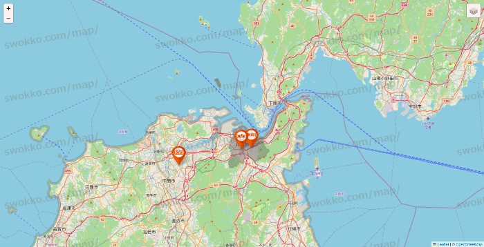 福岡県のザ・ビッグの店舗地図