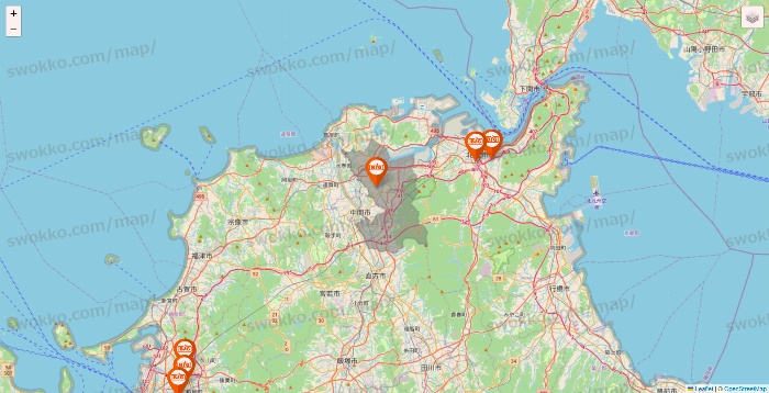 福岡県のザ・ビッグの店舗地図