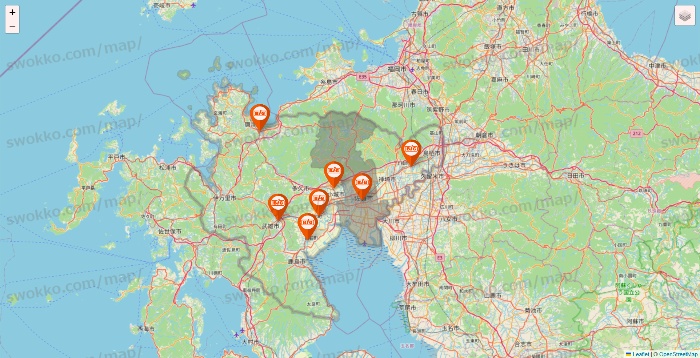 佐賀県のザ・ビッグの店舗地図
