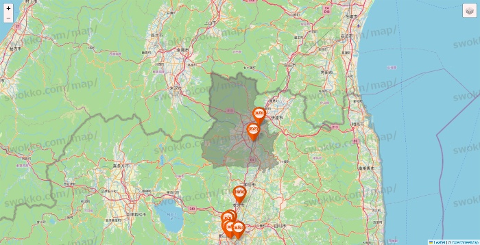 福島県のザ・ビッグの店舗地図