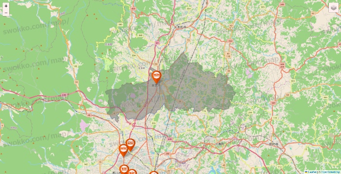 福島県のザ・ビッグの店舗地図