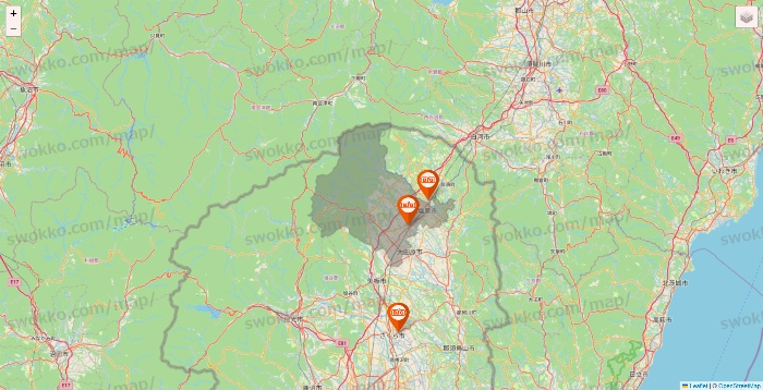 栃木県のザ・ビッグの店舗地図