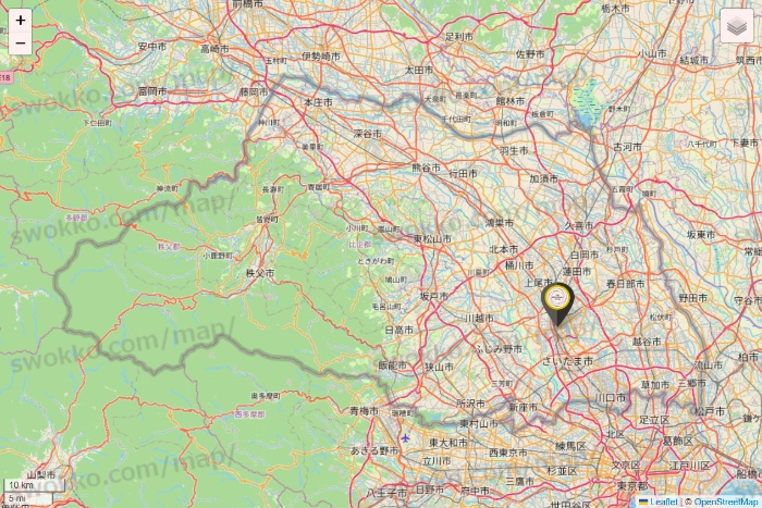 埼玉県のTHE PERSONAL GYMの店舗地図