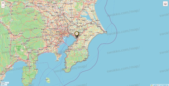 千葉県のTHE PERSONAL GYMの店舗地図