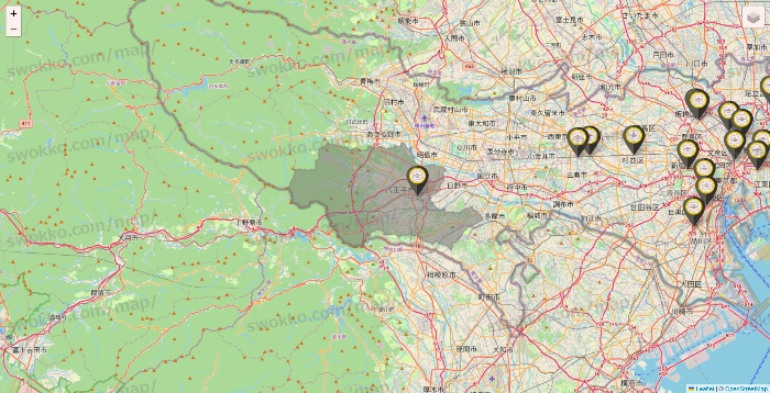 東京都のTHE PERSONAL GYMの店舗地図