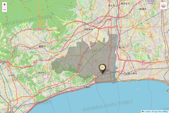 神奈川県のTHE PERSONAL GYMの店舗地図
