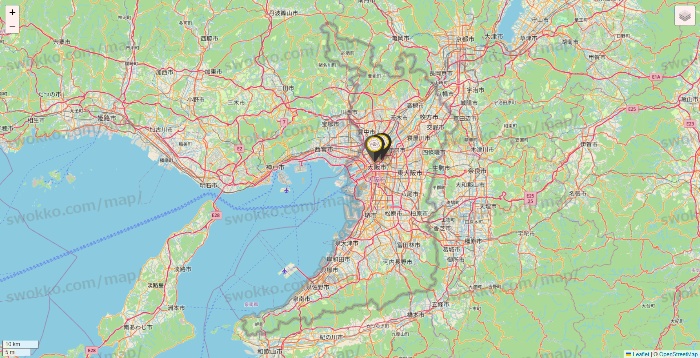 大阪府のTHE PERSONAL GYMの店舗地図