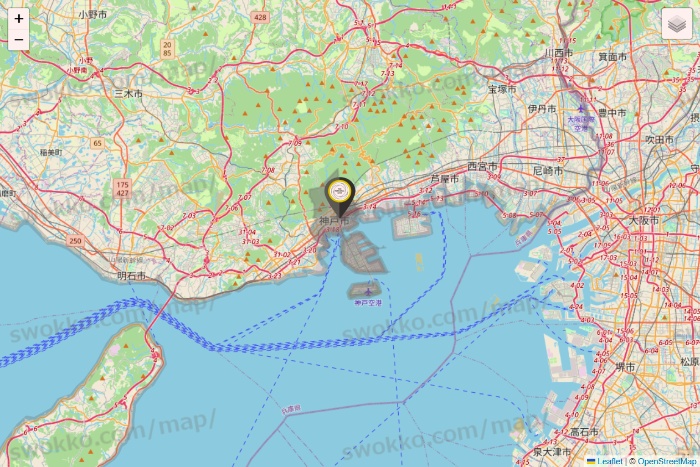 兵庫県のTHE PERSONAL GYMの店舗地図