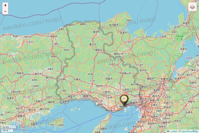 兵庫県のTHE PERSONAL GYMの店舗地図