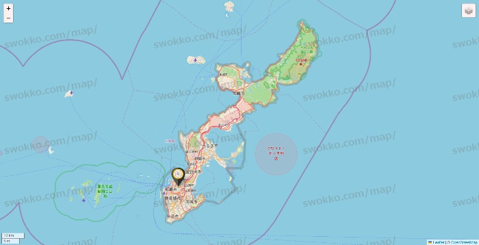 沖縄県のTHE PERSONAL GYMの店舗地図