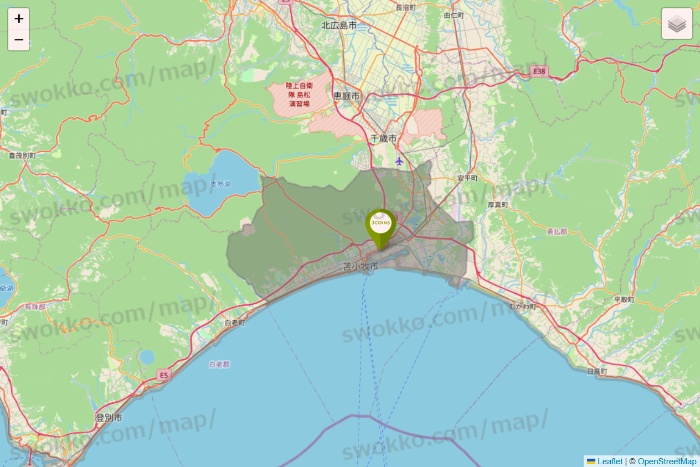 北海道の3COINSの店舗地図