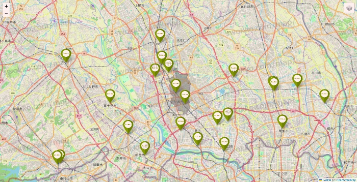 埼玉県の3COINSの店舗地図