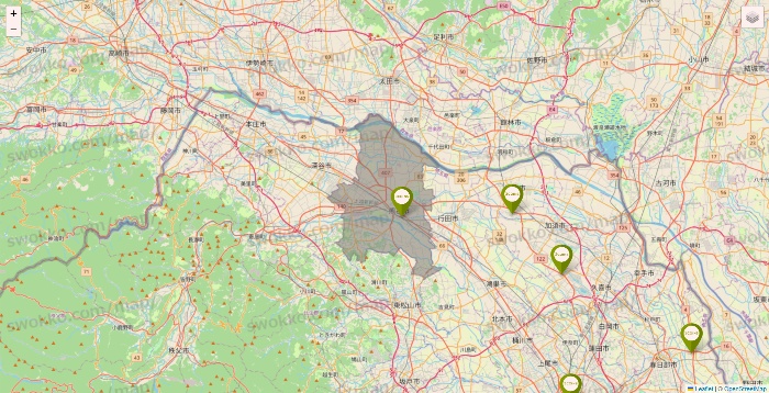 埼玉県の3COINSの店舗地図
