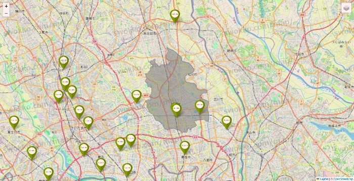 埼玉県の3COINSの店舗地図