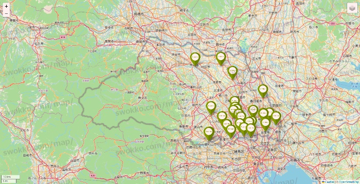 埼玉県の3COINSの店舗地図
