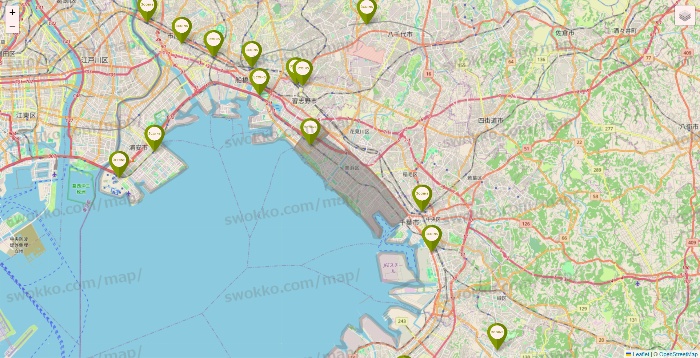千葉県の3COINSの店舗地図