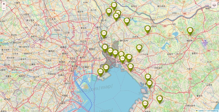 千葉県の3COINSの店舗地図