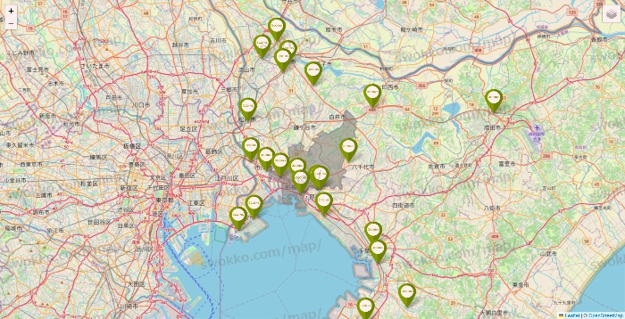 千葉県の3COINSの店舗地図